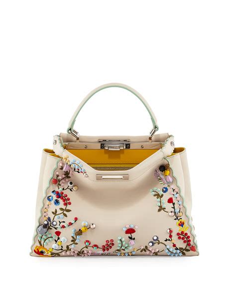 fendi peekaboo medium monster|fendi peekaboo floral embroidered.